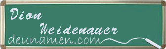 Dion Weidenauer Visitenkarte